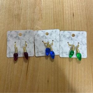 Hand-crafted Christmas Bulb Earrings